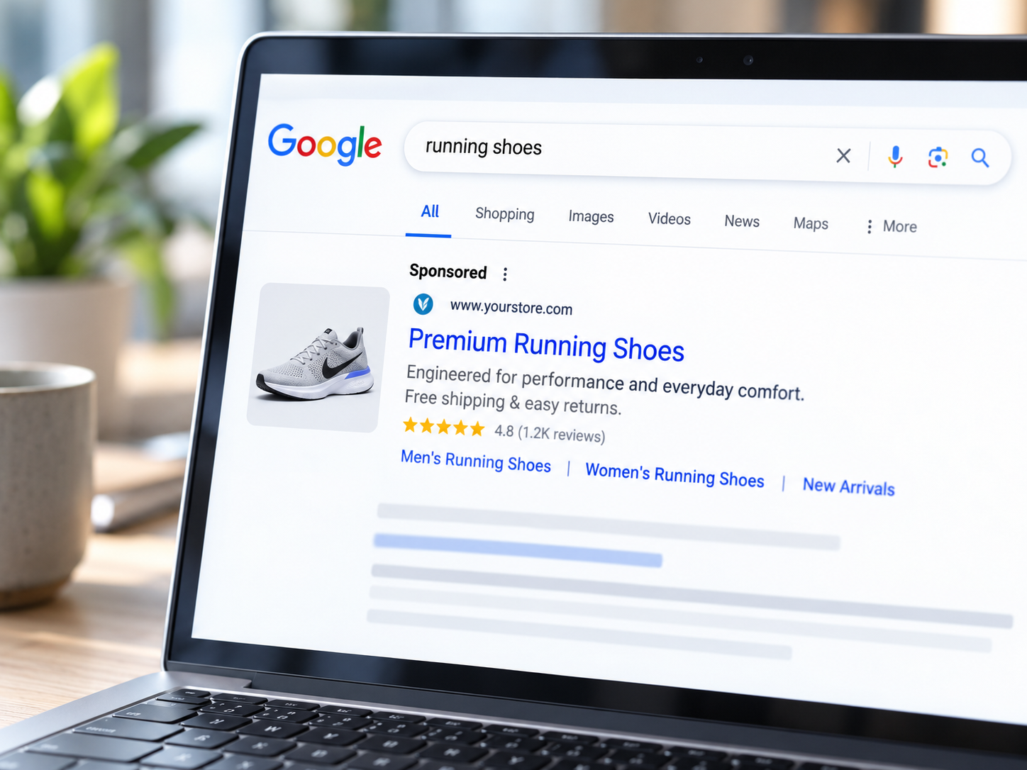 Search ad shown in search results